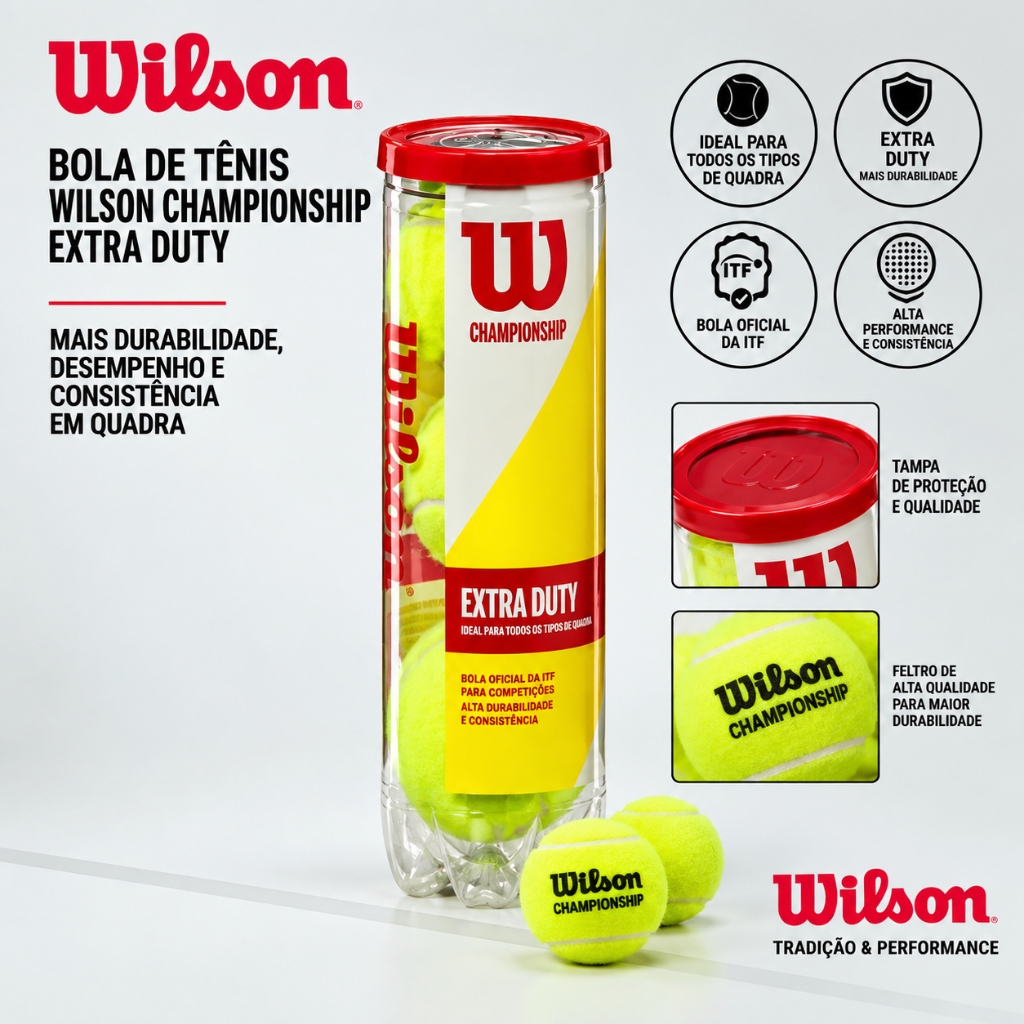 Bola de Tênis Wilson Championship Extra Duty
